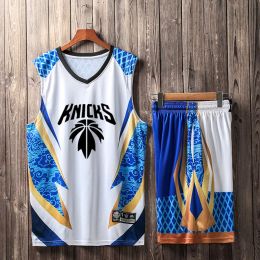 Asian Size Basketball Jersey blank college tracksuits kids men throwback basketball training jersey set Child Sports clothing