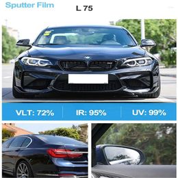 Window Stickers HOHOFILM 152cmx50cm Sputter 75%VLT Tint House/Car Glass Sticker Film 99%UV Proof Car Accessories Heat Reduction