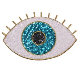 Evil Eye Patch Sequined Hand Embroidered Sticker For Clothing Kids Cloth Garment Appliques Mix Styles
