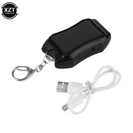 Mini Portable Solar Power 3 LED Light Keychain Keyring Torch Flashlight with Re-chargeable Built-in Battery New Brand