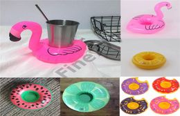 Water Play Equipment Inflatable Flamingo Drinks Cup Holder Pool Floats Bar Coasters Floatation Devices Children Bath Toy small siz2197193