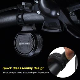 Practical Handlebar Horn Integrated Easy to Install Charging Bike Horn Adjustable Volume Bike Alarm Horn