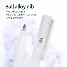 1.0mm Highlight Gel Pen White Painting Highlight Marker Pen Fine Tip for Student Drawing Art Writing Supplies 1pcs