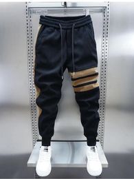 Men's Pants Patchwork Striped Harem Fashion Casual Street Pencil Trousers Outdoor Joggers Sweatpants Clothing