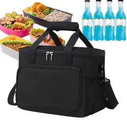 Dinnerware Cool Bags Storage Sack Tote Box Portable High Capacity Waterproof Handbags Case Insulated Lunch Cooler Bag For School