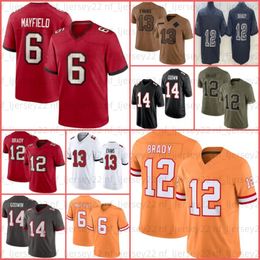 6 Baker Mayfield 13 Mike Evans Tom Brady Football Jersey Chris Godwin Devin White Rob Gronkowski Lavonte David Vita Vea Antoine Winfield Jr. Tristan Derrick