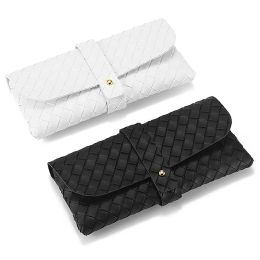 Twist Braided Leather Glasses Case Snap Rope Belt Portable Sunglasses Glasses Case Storage Box Sunglasses Case