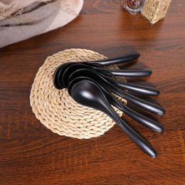 Spoons 6 PCS Restaurant Spoon Coffee Accessories Melamine Flatware Soup Scoop Tableware Ceramics