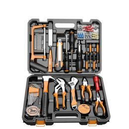Complete Tool Set Hand Toolbox Home Repair Tool Kit Woodworking Wrench Hammer Screwdriver Socket Full Multitool Tool Box Set