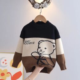 Boys Knitted Sweaters Autumn Winter Children Woolen Sweatshirts Clothes For Baby Girls 3 To 8 Years Kids Pullover Sweater Tops