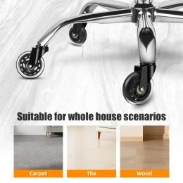 5PCS Soft Rubber 3inch Universal Mute Wheel Office Chair Caster Replacement Swivel Universal Rubber Caster Furniture Wheel