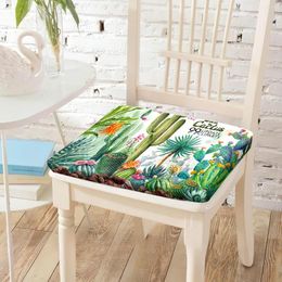 Pillow Cartoon Cactus Printing Chair Resting S Polyester Household Soft Students Stool Office School Chairs Decorative