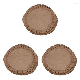 Table Mats Rustic Farmhouse Burlap Round Placemats Set Of 12 Size In 15 Inches Diameter