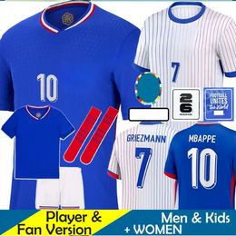 2024 25 FAN PLAYER French Soccer Jersey BENZEMA GIROUD MBAPPE GRIEZMANN SALIBA PAVARD KANTE Maillot De Foot Equipe Away Kids KIT JERSEY Football Shirt Home S-XXL