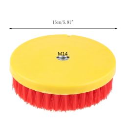 Dia 150mm Black Drill Power Scrub Clean Brush Leather Plastic Wooden Furniture