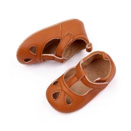 Baby Girls Walking Shoes Toddler Baby Summer Sandals Soft Bottom Sole Anti-Slip Infant First Walker Soft PU Leather Crib Shoes