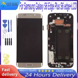 Super Amoled LCD For Samsung Galaxy S6 Edge PLus G928 G928F Touch Screen Digitizer Assembly Replacement With Burn Shadow