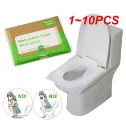 1~10PCS Disposable Toilet Seat Cover 100% Waterproof Safe Travel/Hotel/Camp Bathroom Accessories Mat Portable Toilet Seat