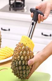 Stainless Steel Pineapple Peeler Kitchen Tool Fruit Corer Slicer Peeler Stem Remover Pineapple Knife Whole LX25814027548