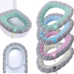 Toilet Seat Covers Warm Cute Cover With Rope Winter Thicker Soft Washable Hygienic Antibacterial Mat Handle