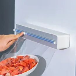 2024 Cortador automático de filme de alumínio e dispensador de plástico com papel de papel alvo - ferramenta de cozinha conveniente para fácil -