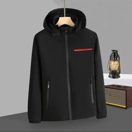 Designer mens jacket hoodies Windbreaker Coat high quality fashionable hooded red logo triangle logo men Women's windproof jacket outdoor mountaineering suits