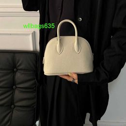 Bolide Leather Handbag Trusted Luxury Womens Bags Togo Top Layer Cowhide Mini Bowling Bag Shell Bag Handheld Crossbody Womens Bag Small Bag Le have logo HBHYT4