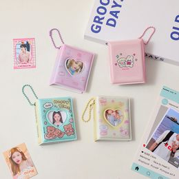 Mini Photo Album PVC Transparent Name Card Holder 32 Pockets Kpop Card Binder Mini Idol Pictures Collect Book