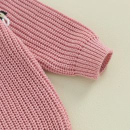 Infant Baby Autumn Sweater, Bee Pattern Jacquard Long Sleeve Round Neck Knitwear Pullover Winter Sweatshirt