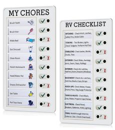 Multi purpose Wall Hanging Checklist Memo Boards Notes Adjustable My Chores Checklist Board for RV Home School Classroom5663498