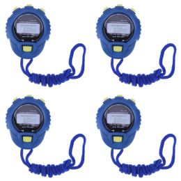 1-10PC LCD Waterproof Stopwatch Digital Handheld Timer Chronographs Sports Counter with Strap for Swim Run Football Training