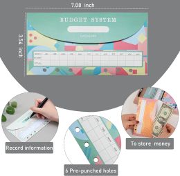 A6 Budget Binder Notebook Envelopes Organiser for Money Saving with Cash Envelopes for Budgeting, Expense Sheets and Marker Pen