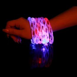 New Design Luminous Colour Acrylic Bangle LED Light bracelet for Birthday Party Hot Dance Gift