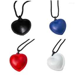 Pendant Necklaces Colorful Heart Choker Necklace For Women Adjustable Rope Chain Collarbone Y2K Aesthetic Grunge Jewelry Gift Dropship