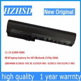 Batteries 11.1V 62WH NEW SX06 laptop battery for HP Elitebook 2570p 2560P QK644AA 632016542 XL 632419001 632015542 632417001