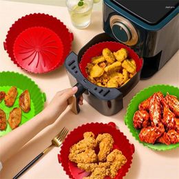 Table Mats Air Fryer Silicone Basket Reusable Mould For Pot Oven Baking Tray Fried Chicken Mat Accessories