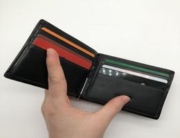 Designer2022 Luxury Casual Men039s Leather Luxury Wallet Holder Double Discount Black Short Credit Card Pocket Thin High Quali3194378