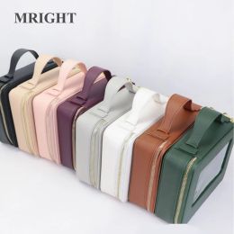Multicolor Portable Clear Travel Cosmetic Case Versatile Toiletry Bag PVC Transparent Makeup Bag TPU Wash Bag Domil105