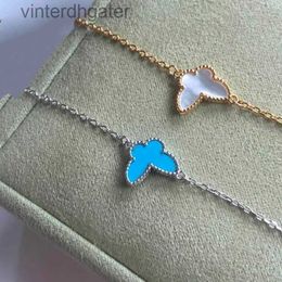 Top Luxury Fine Women Designer Necklace Vancefe Butterfly Necklace 925 Sterling Silver Plated 18k Gold Small Mini White Designer High Quality Choker Necklace