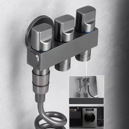 Gun Grey Spray Gun Kit Brass Toilet Multipurpose Three-way Water Distributor High Pressure Flusher One In Three Out Switch Valve