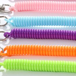 1 Pcs Spiral Stretch Keychain 18cm Anti-lost Elastic Spring Wristband Key Cord Clasp Cell Phone Accessories