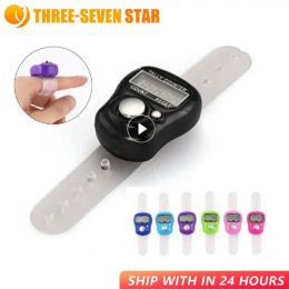 1Pcs Portable Electronic Digital Counter Mini LCD Hand Held Finger Tally Counter Stitch Marker Plastic Row Counter Tools