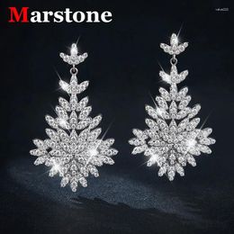 Stud Earrings Full Diamond D Colour Moissanite Luxury S925 Sterling Silver 18K Gold Plated Leaf For Women 2024