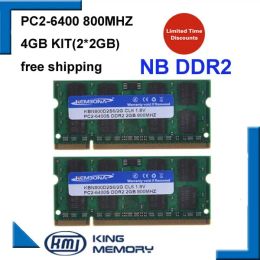 RAMs KEMBONA 4GB kit of 2x2GB PC26400S DDR2800 800Mhz 200pin DDR2 4GB Laptop Memory pc2 6400 800 MHZ Notebook Module SODIMM