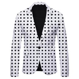 Male Leopard Print Suit Blazer Party Wedding Festival Stylish Man Blazers Stage Costumes Singers Slim Fit Jacket