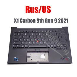 Keyboards Rus US Keyboard for ThinkPad X1 Carbon 9th Gen 9 2021 SN20Z77386 With Backlight