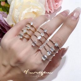Cluster Rings Vinregem 925 Sterling Silver Fancy Cut Real GRA Moissanite Diamond Engagement Ring Fine Jewelry Wedding Band For Women Gift