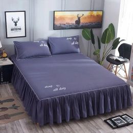 Home Beautiful Bed Skirt Skin Friendly Soft Single Piece Bed Sheets Modern Minimalist Simmons Protective Bedding