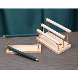 Wooden Base Velvet Rings Organizer Holder Jewelry Display Stand Storage Rack Counter Ring Display Stand