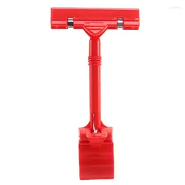Frames 3X Merchandise Retail Sign Card Price Tag Display Holder Clip Clamp Red